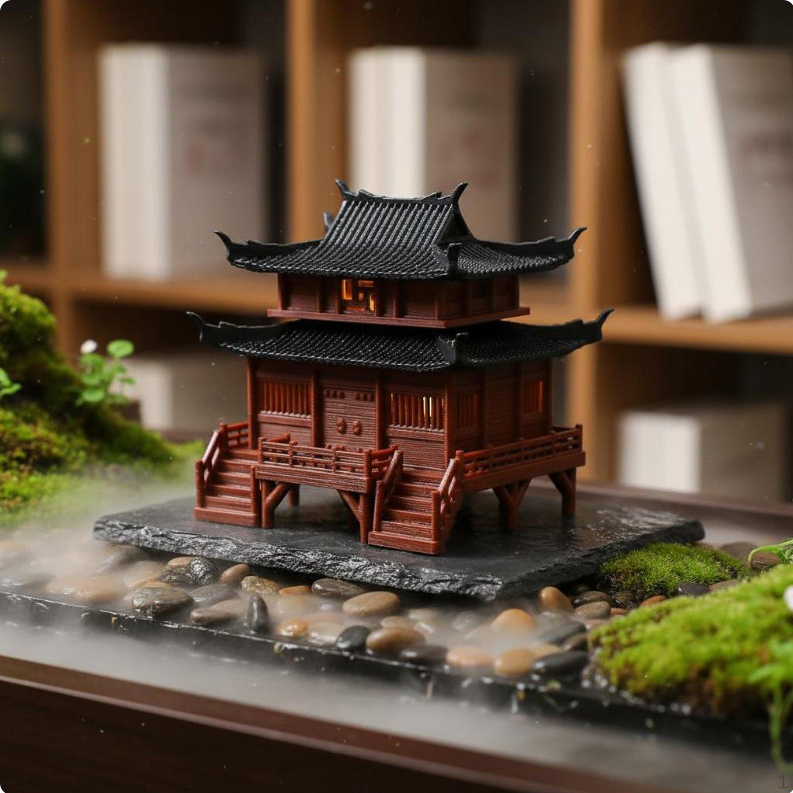 Ancient Chinese Building Reproduction Traditional Design Pavilion Model Detailed
