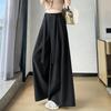 2026 Spring Women's Striped High-Waist Wide-Leg Pants - Lazy Style Loose Casual Straight Legs
