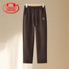 Langsha Women's Fleece-Lined High-Waist Straight-Leg Trousers