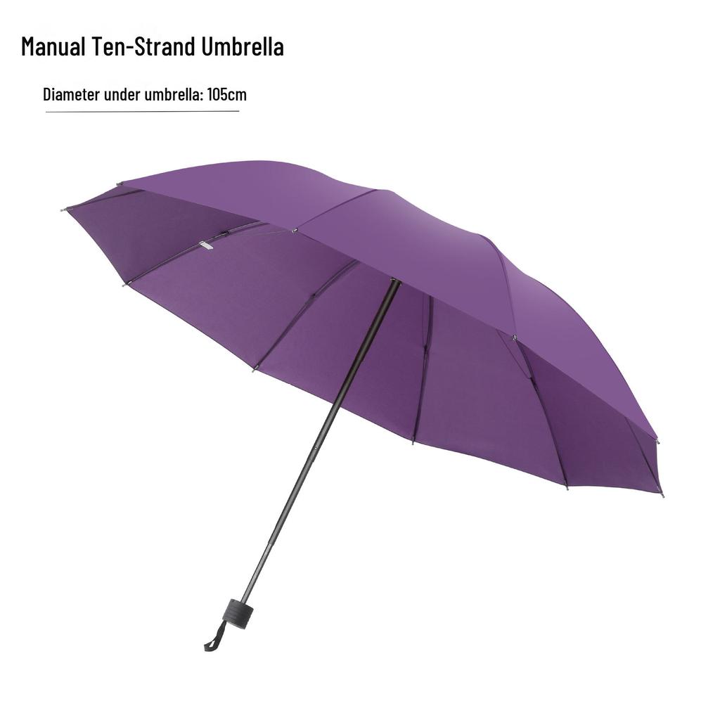 Umbrella Sunny And Rainy Automatic With Printed Logo Black Plastic Spf Sunscreen Threefolding Design