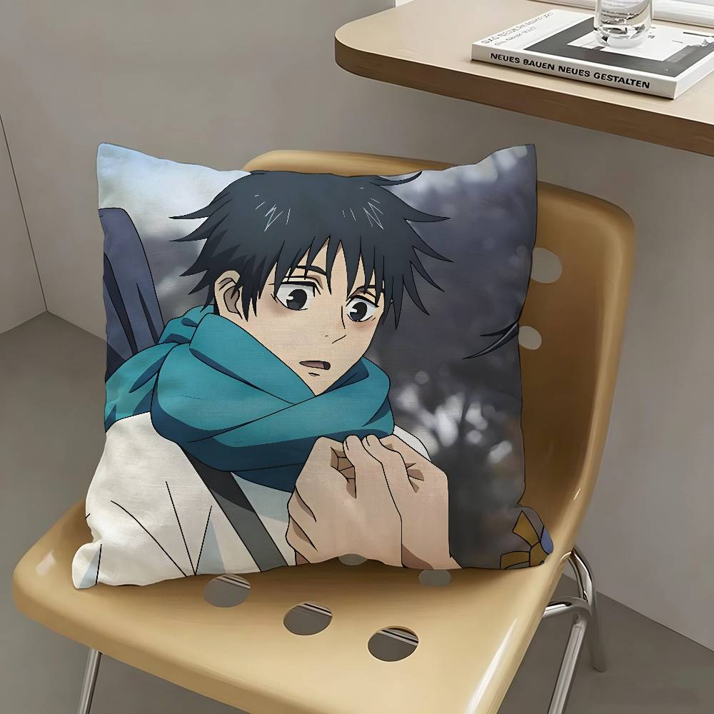 1pc Cartoon Figure Okkotsu Yuta Pillow Case Fashion Square Pillowcase Bedroom Sofa Room Ins Decoration Leisure