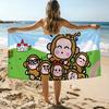 Cartoon M-Monkichis Towel Beach Towel Oversized Quick Dry Towel Absorbent Soft Swim BeachTowels for Men Women