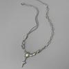 Moonstone Zircon Necklace: Luxury Summer Design for Women