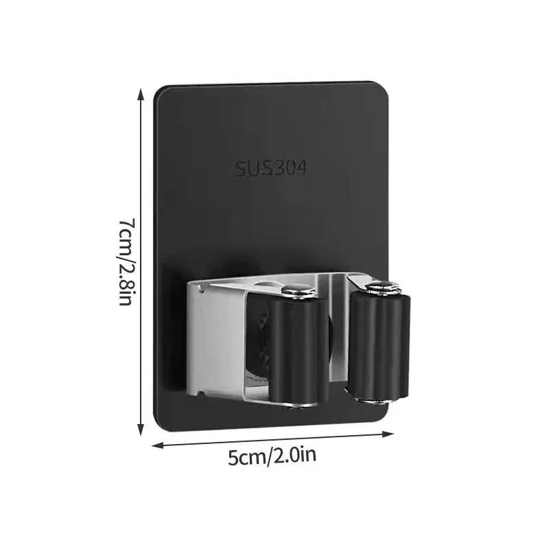 Multi-Purpose Hooks Adhesive Wall Hanging Mop Rack Broom Hanger Hook Kitchen Bathroom Organization Home Organizer Accessories