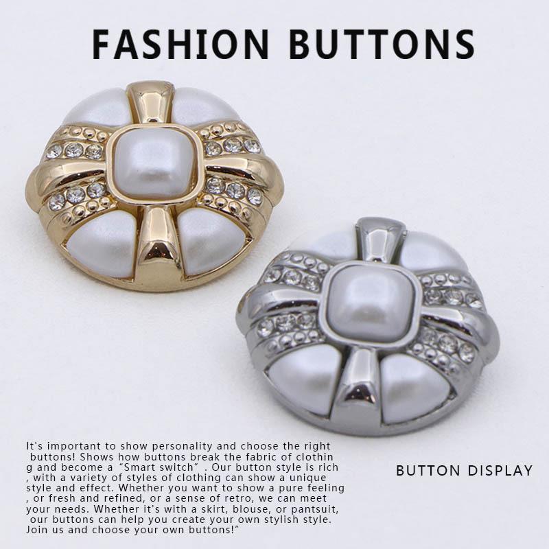 10Pcs Button Metal High-End Exquisite Sweater Cardigan Jacket Good-Looking Round Premium Coat Buttons
