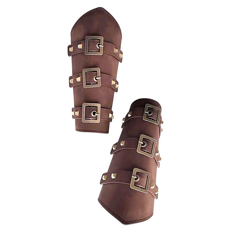 Punk Hip Hop Cosplay Leder Rüstung Arm Viking Armreifen Piraten Ritter Gauntlet Armband Armschiene Zubehör
