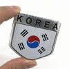 3D Metal Korea Korean National Flag Badge Car Front Grill Grille Emblem Sticker Racing Sports Decal For Hyundai Kia Renault BMW Ys2