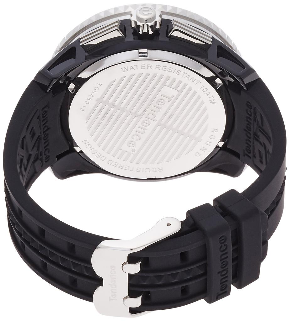Tendence Gulliver Round Chronograph 51mm Black Stainless Mineral Quartz TG046013 Men's Watch, Dial, Steel, Glass, Movement, [Used]