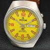 VINTAGE RICOH R31 AUTOMATIC JAPAN MENS YELLOW COLOR DIAL WATCH a707949-1