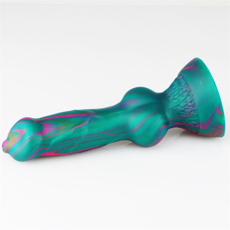 Dog Cock Animal Lifelike Mixed Color Simulation Penis Small Liquid Silicone Sensuality Fake Penis Adult Products