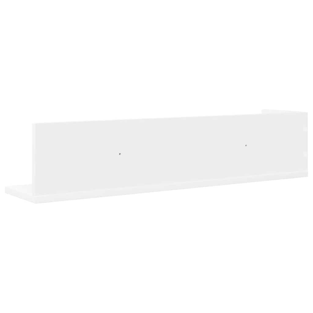 Wall Shelves 2 pcs. White 75 x 16.5 x 16.5 cm Particleboard
