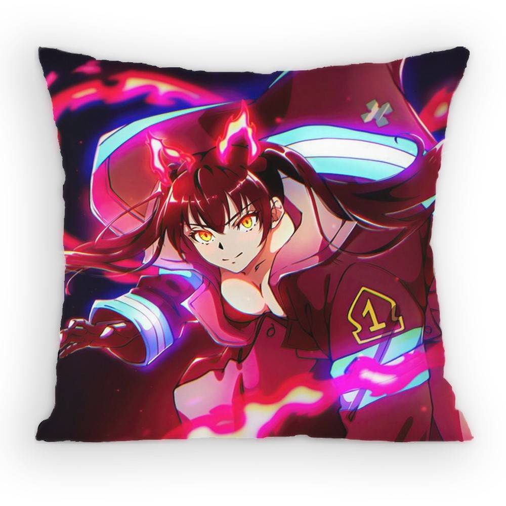 

Fire Force Tamaki Kotatsu Pillow Case Sofa Living Room for Bedroom car Headboard Backrest Cushion Square Cushion Nap Time 30x30 cm