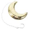 Golden Moon Shape Pendant Disco Decor Hanging Mirror Ball Party Accessories Home Decor Items Wind Chimes RetroDecorations