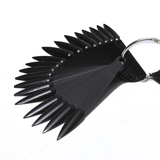 

50 шт. Накладні кінчики для нігтів Гель-лак Практична картка Дисплей Довга шпилька Гострий Показ діаграми Палітра Пряжка Кільце Манікюрний інструмент