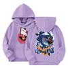 Child Fashion Lightweight Long Sleeve Pullover With Pockets  Print Hoodie