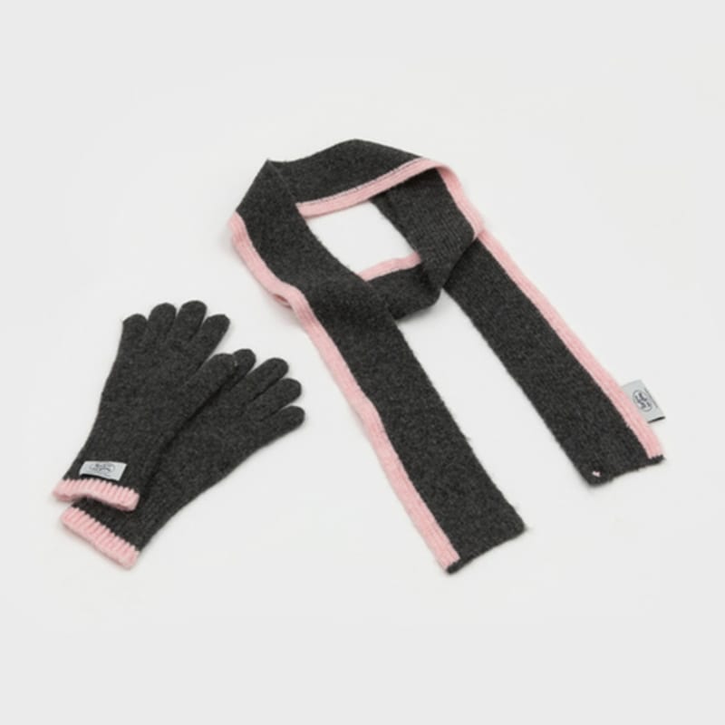 RECLOW FROZEN MUFFLER GLOVE SET CHARCOAL