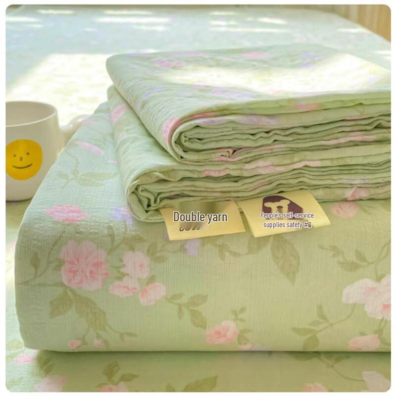 Double Layer Gauze Bed Sheet Set