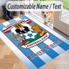 Custom Text Printed Rug Coventry City FC Non Slip Floor Carpet For Home Room Decor