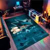 Shark City Lights Area Rug Suitable for Indoor And Outdoor,Carpets for Kitchens, Homes, Offices, Living Rooms,Home Decor,Christmas Gift