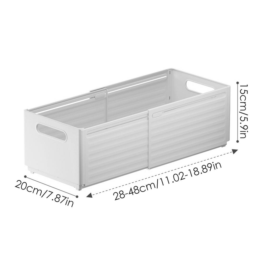 Längenverstellbare Aufbewahrungsbox Ausziehbarer Schubladenorganizer Stapelbare Schrankorganizer Küchenaufbewahrungsbox