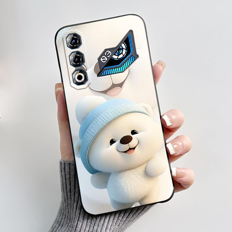Für ZTE Nubia Neo 3 GT 5G Z2465N Hülle Süßes Kaninchen Schwarz Weiches TPU Silikon Stoßfeste Rückabdeckung Für ZTE Nubia NEO3 GT 5G Hülle