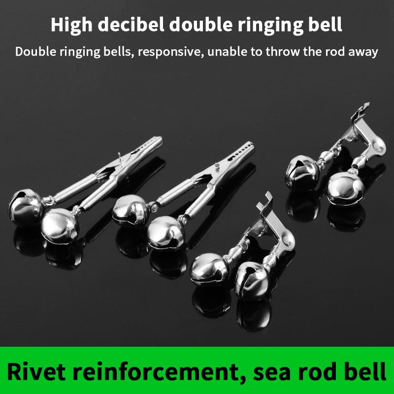 5/10Pcs Fishing Alert Bell Clip Stainless Steel Fish Bite Sound Alarm Fishing Rod Clamp Ring Feeder Top Tip Clips Fishing Tackle