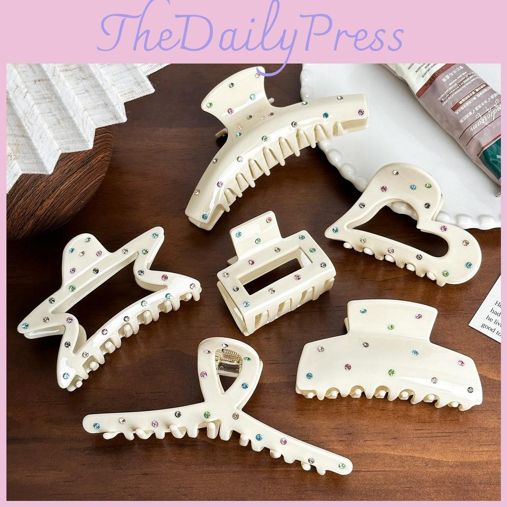 Unique Rhinestonedecorated Acetate Hair Claw Clips For Women Offering A Touch Of Glamour And Style