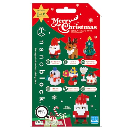 Kawada Nanoblock Mini Nano Christmas (BOX) NBMC_71S 1 BOX = 6 pieces, total 6 types