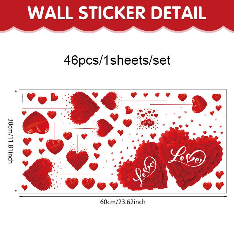 

Heart Shaped Wall Window Stickers Valentine S Day Festive Party Atmosphere Decorations For Home Party Shop Restaurant A1