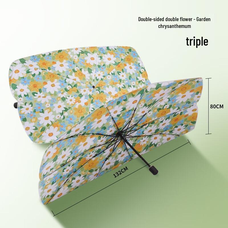 

easily Double-sided Floral Electric Sun Umbrella