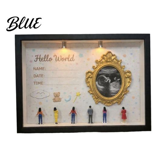 Custom Couple Silhouette Frame DIY Mini Museum Box with Light Photo Display Kit Valentine's Day Gift for Her Gold Frames Figurines Memory Keepsake