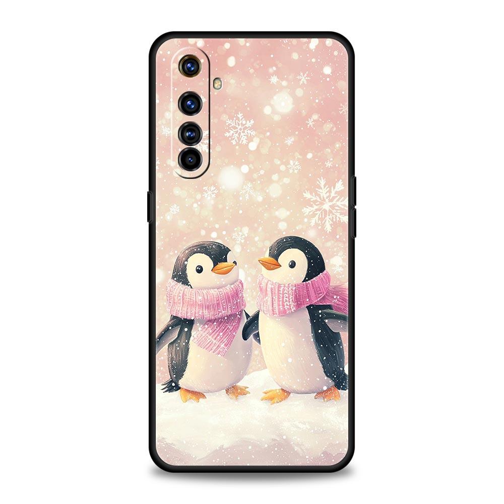 Penguin Kawaii Cute Phone Case For Realme 13 12 10 9 8 7 GT3 GT5 GT2 Pro Plus 5G C21 C25 C35 GT Neo 2 3 3T 5 Cover
