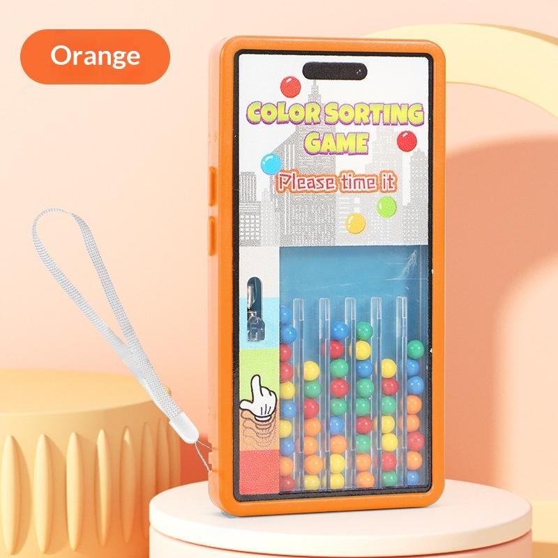Color Sorting Colored Beans Game Console, Safe Non-Toxic Fine Motor Skill Training Toy for Toddlers Travel Portable Use