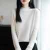 Long-sleeved Pullover Sweater for Women, Fitted and Slimming, with A Semi-high Collar, Knitted Base Layer Top