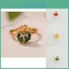 Unique Coin Vietnamese Pouch Ring Charming Gold Plated Brass Ring With Geometric Shape