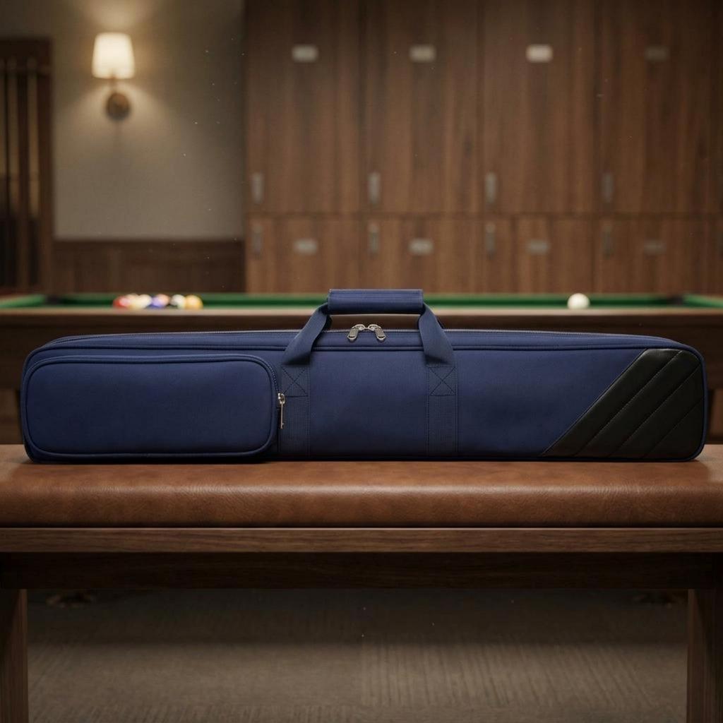 Double Slot Cue Bag Padded Exterior Billiard Pool Equipment Carrier Shoulder