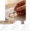 Metal Keychain Rings With Double Loop Nickel Finish For Key Holder Collection