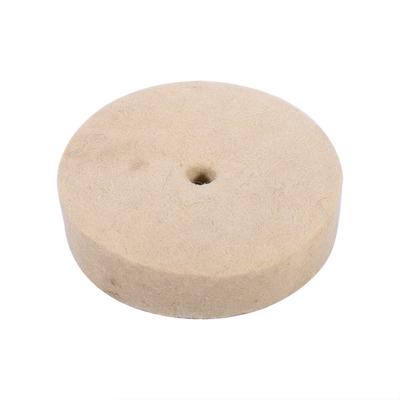 1 ADET 100x25mm 4" Bej Cilalama Cilalama Taşlama Yuvarlak Tekerlek Yün Yumuşak Keçe Cilalama Disk Pedi