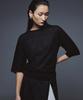 UMARMUNG Fine Cotton Half Sleeve Pullover_Black