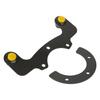 External Horn Button Kits Carbon Fiber 6 Bolts Steering Wheel Modified Button Universal Fit for Horns Lights Yellow