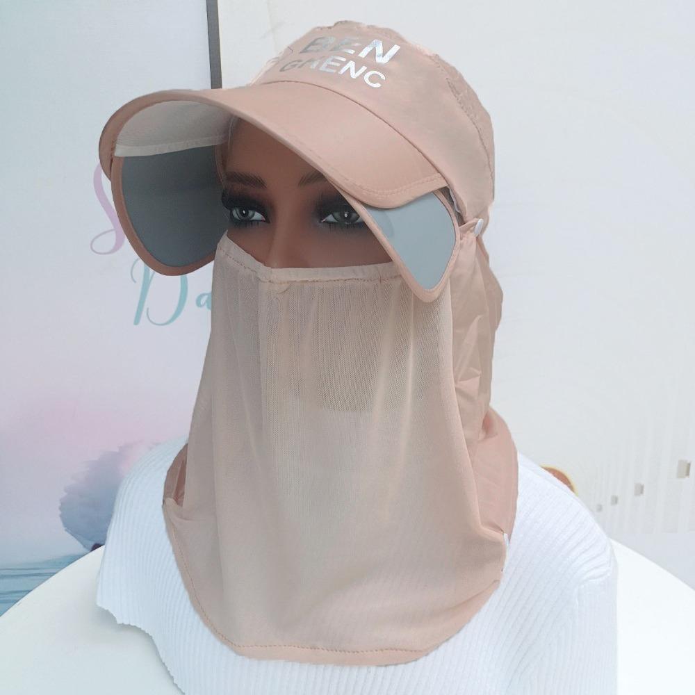 Ice Silk Wide Brim Bucket Cap Sun Hat Bucket Hat with Neck Cover Protective Sun Protection Hat Men