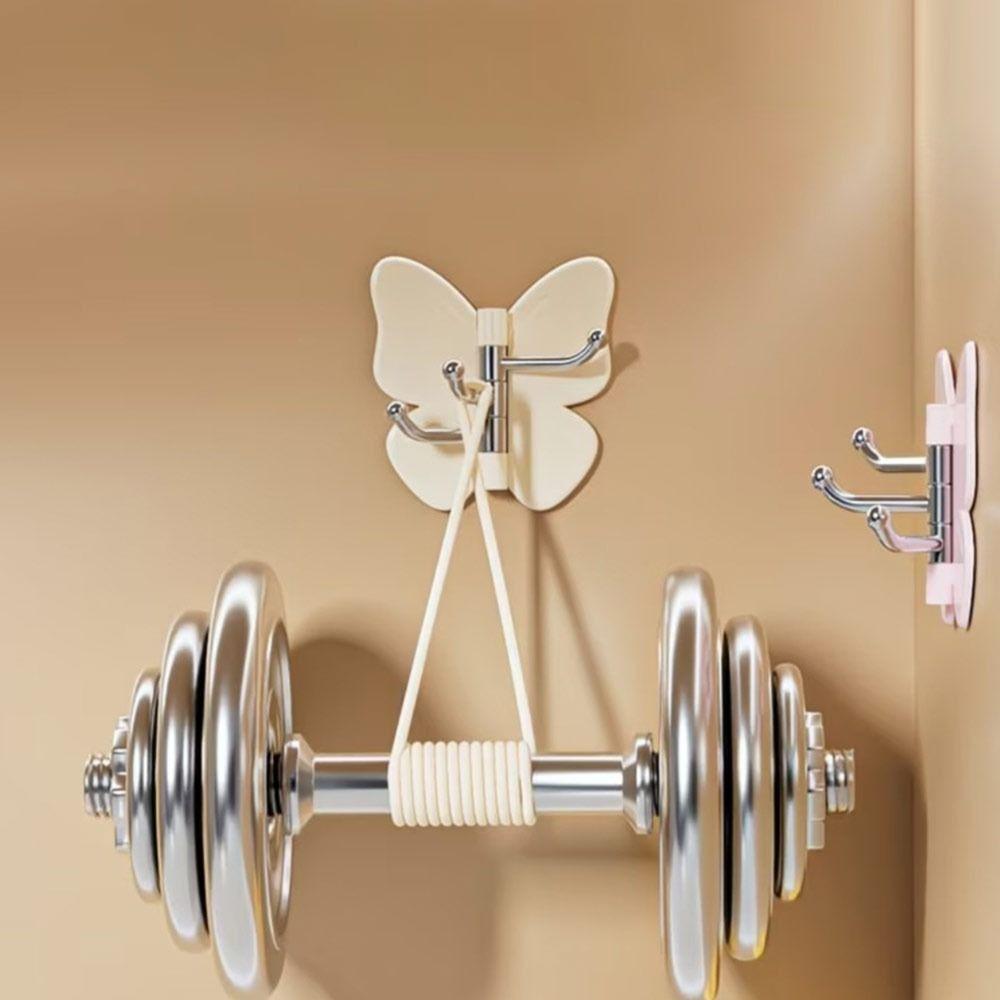 1/4PCS Plastic Butterfly Wall Hook Waterproof Adhesive Wall Hook  Kitchen Bathroom Storage