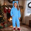 Warme zweiseitige Einteiler-Pyjamas für Kinder, Nachtwäsche, Loungewear für Jungen und Mädchen