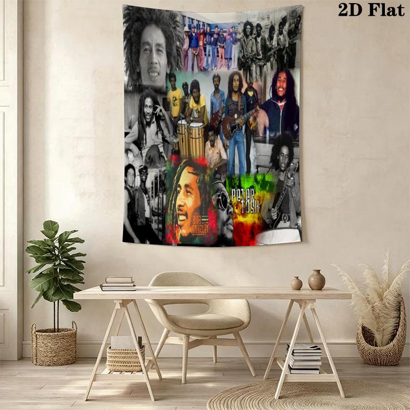 Abstract Guitarist Tapestry Urban Art Vibes Tapestry Background Cloth Fashion Print Home Decor Wall Covering Decoration Soft