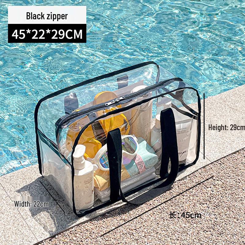 Korean Large Capacity Transparent PVC Beach & Swim Bag 