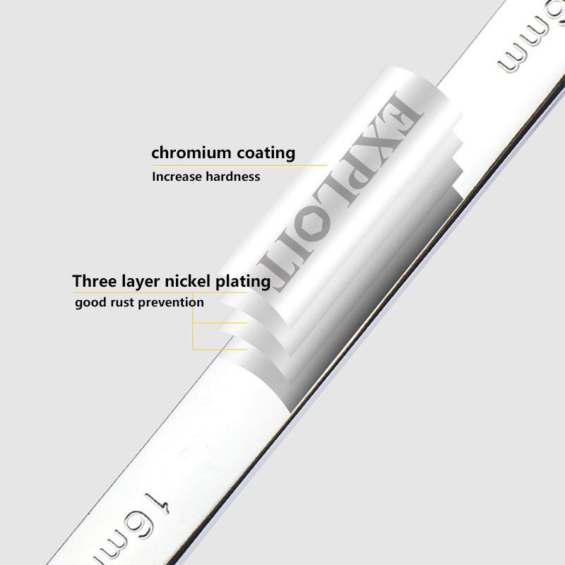 1Pcs 72-tooth Short Handle Wrench CRV Quick Open Reversible Combination Stubby Spanner Auto Repair Tools 8-19mm