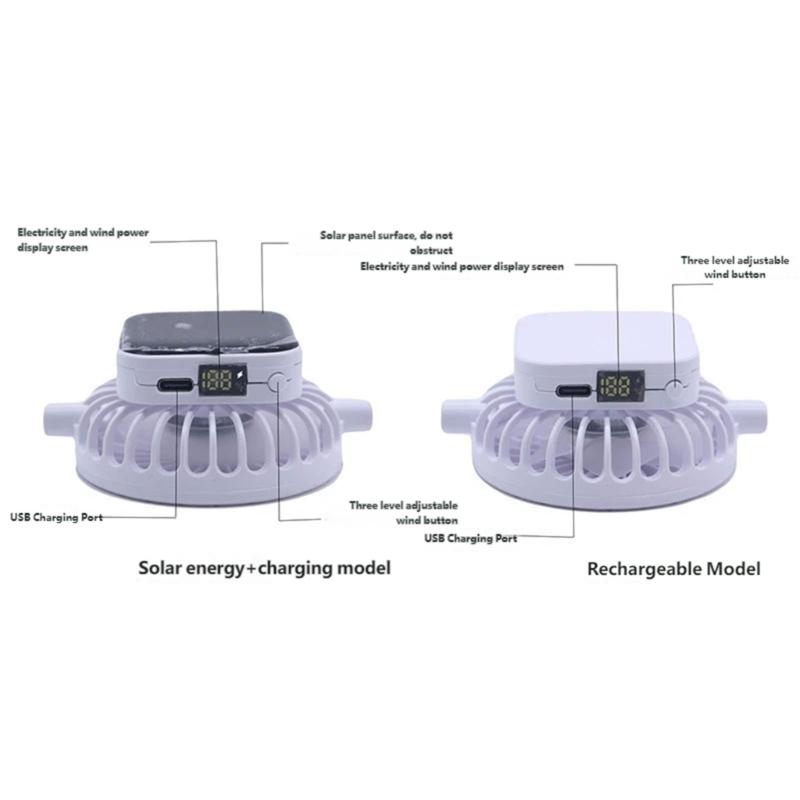 Adjustable Solar Charged Ventilation Cap With Large Brims Rechargeable Solar Fan Hat For Hiking Fishing Gardening