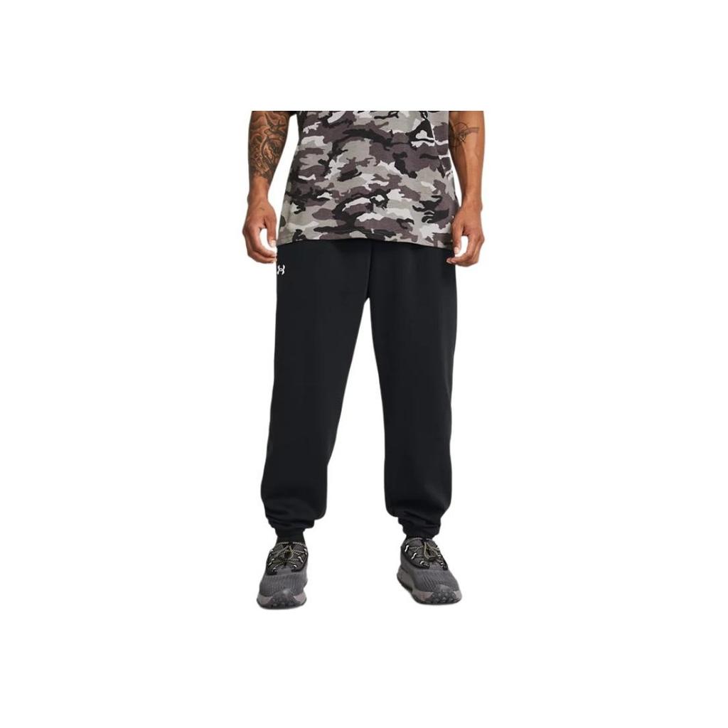 Under Armour Rival Fleece Fashion Comfortable Soft Skin-Friendly Casual Pants Men Bottoms Black 1383097-001