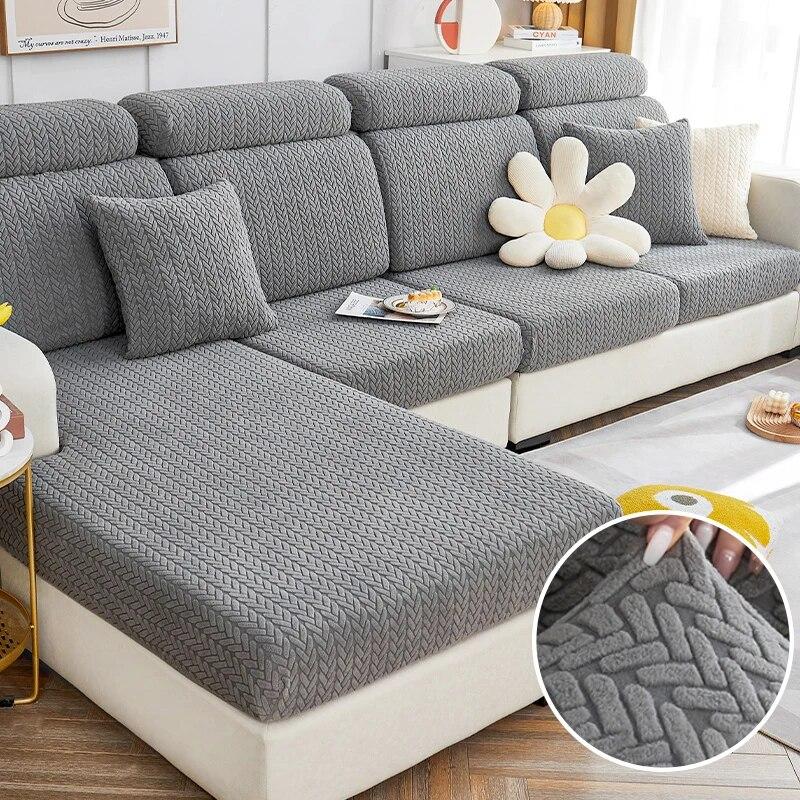 Magic Sofa Cover Wear-Resistant High Stretch Couch Cushion Slipcovers Anti-Slip L Shape Sofa Covers -Resistant Sofa Protector