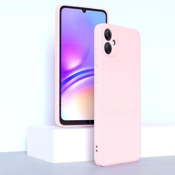 Coque Silicone - Booling - pour Samsung Galaxy A05 - Ultra Slim - Rose Clair - 2 Verres Trempés